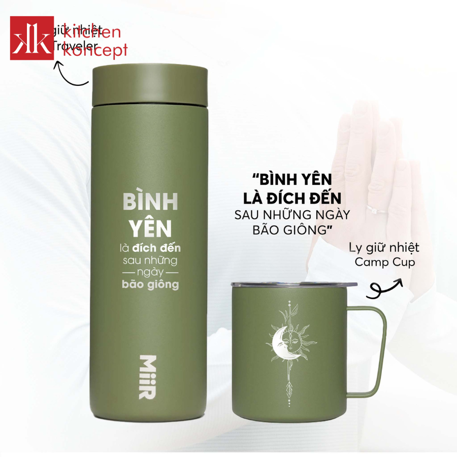 Bình giữ nhiệt khắc laser thông điệp