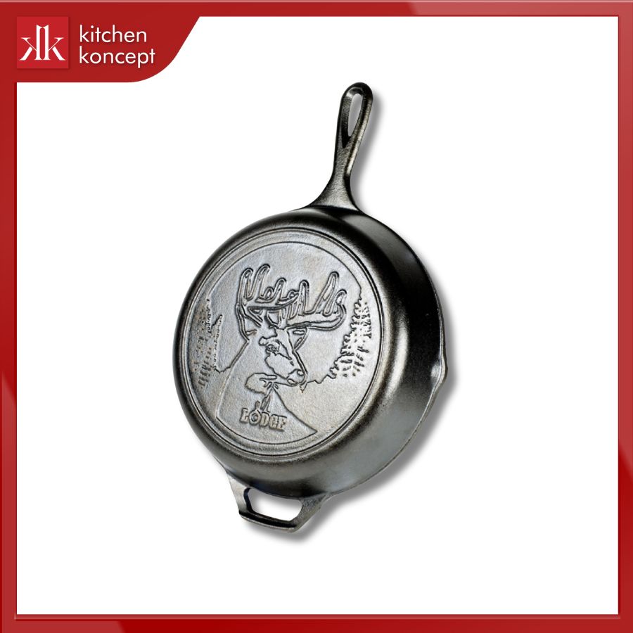 Chảo gang LODGE đáy hình hươu - 26cm