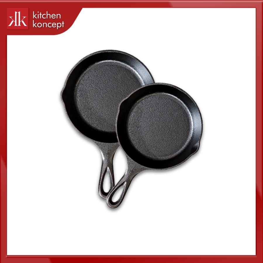 Chảo gang thành thấp phù hợp cho món xào