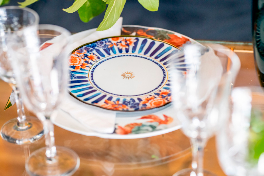 Chén đĩa Cannaregio với hoạ tiết vẽ thủ công tỉ mỉ