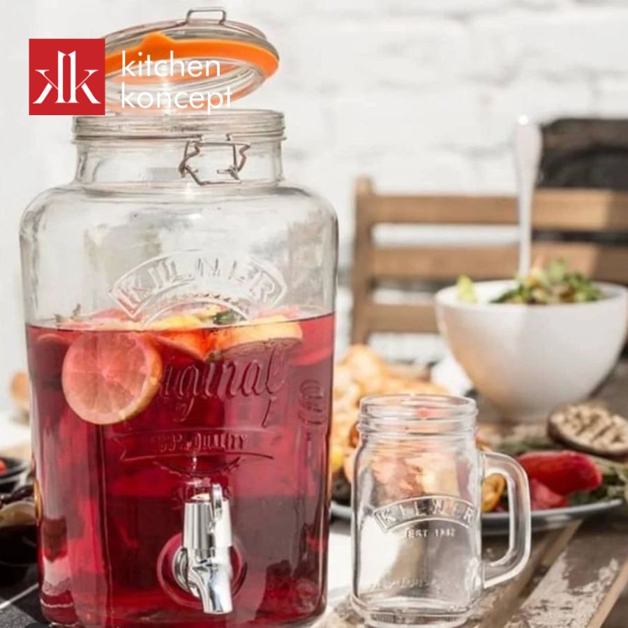 Hũ thủy tinh tích hợp với vòi giữ nguyên hương vị của nước