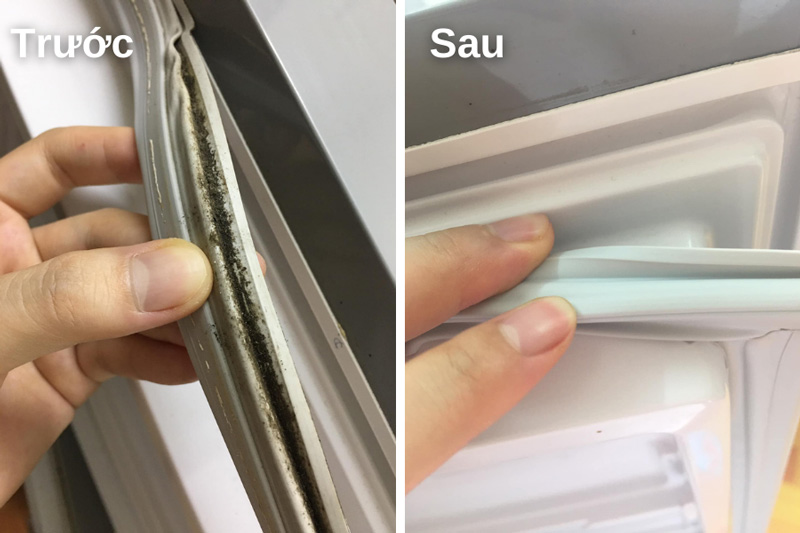 Mẹo làm sạch vòng silicone gắn trong khe cửa tủ lạnh