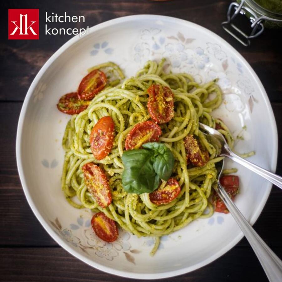 Mì Ý sốt Pesto có thể biến tấu với nhiều nguyên liệu khác nhau