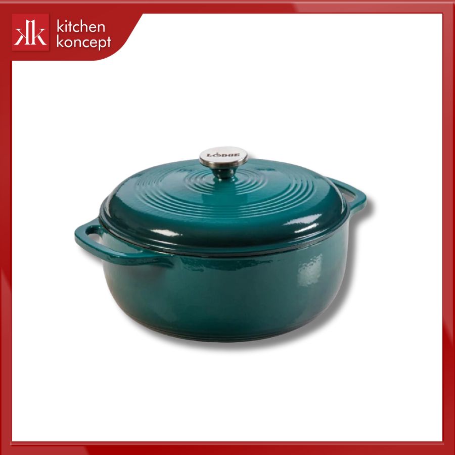 Nồi gang LODGE tráng men xanh ngọc chính hãng