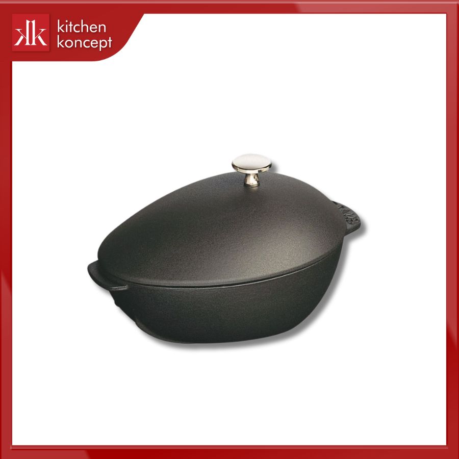 Nồi STAUB gang Oval Mussel màu đen