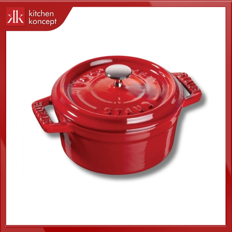 Nồi gang tròn STAUB màu đỏ cherry
