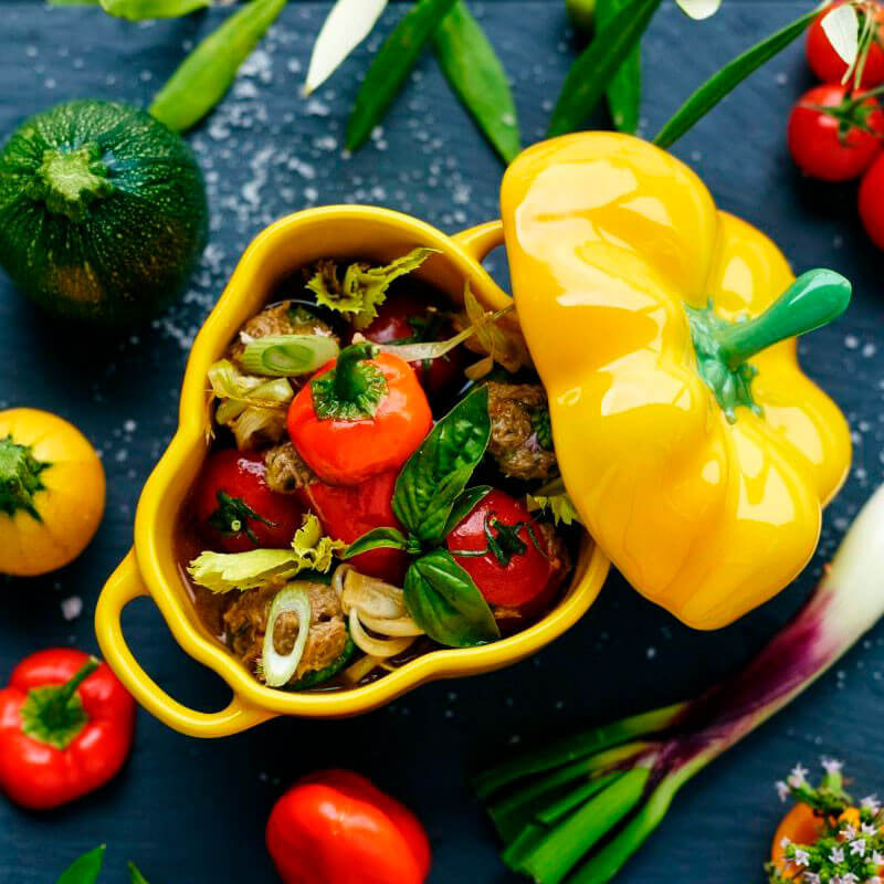 Staub - Tô gốm hình ớt chuông Tô gốm hình ớt chuông