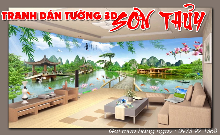 Tranh dán tường 3D