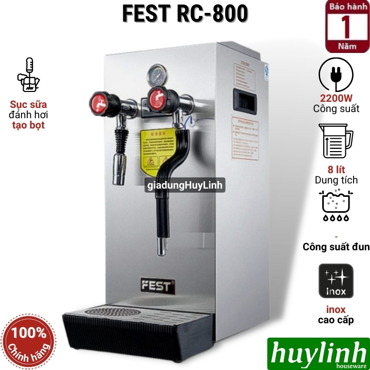 Máy đun nước sục sữa áp suất cao FEST RC-800