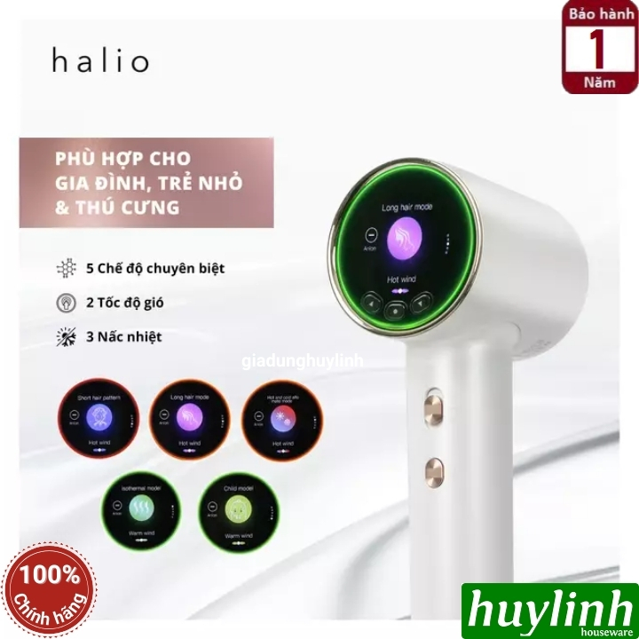 Máy sấy tóc ion âm Halio Hypersonic Hair Dryer - Hàng chính hãng 2