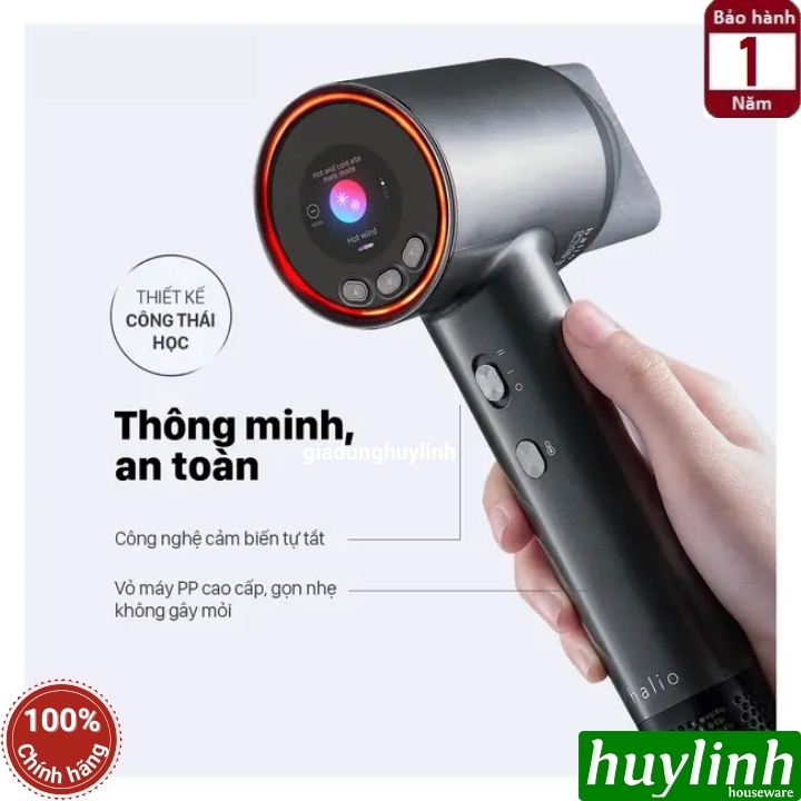 Máy sấy tóc ion âm Halio Hypersonic Hair Dryer - Hàng chính hãng 3