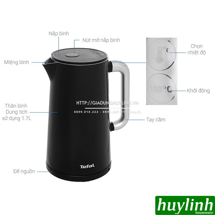 Ấm - Bình đun siêu tốc Tefal Smart & Light KO850810 - 1.7 lít 2