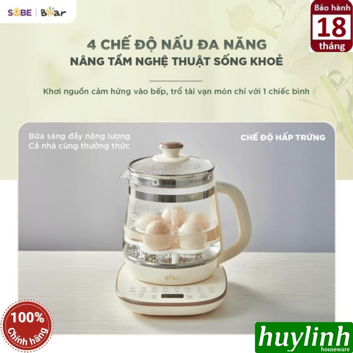 Ấm đun nước - Bình pha trà đa năng Bear HK-5H15L96 - 16 chức năng tiếng Việt - 1.5 lít 6