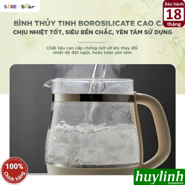 Ấm đun nước - Bình pha trà đa năng Bear HK-5H15L96 - 16 chức năng tiếng Việt - 1.5 lít 7