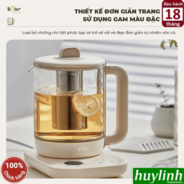 Bình pha trà giữ nhiệt Bear SB-PT15K (1.5L) 3