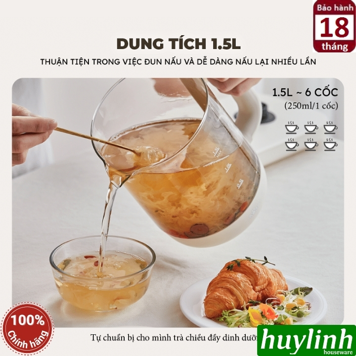 Bình pha trà giữ nhiệt Bear SB-PT15K (1.5L) 5