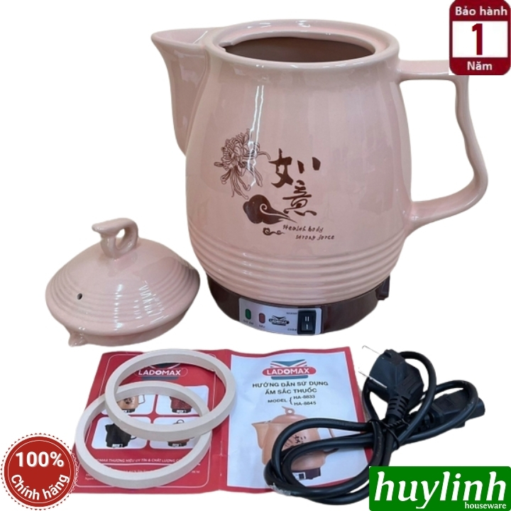 Ấm sắc thuốc điện Ladomax HA-8845 - 4.5 lít - Có chuông báo - 2 chế độ nấu