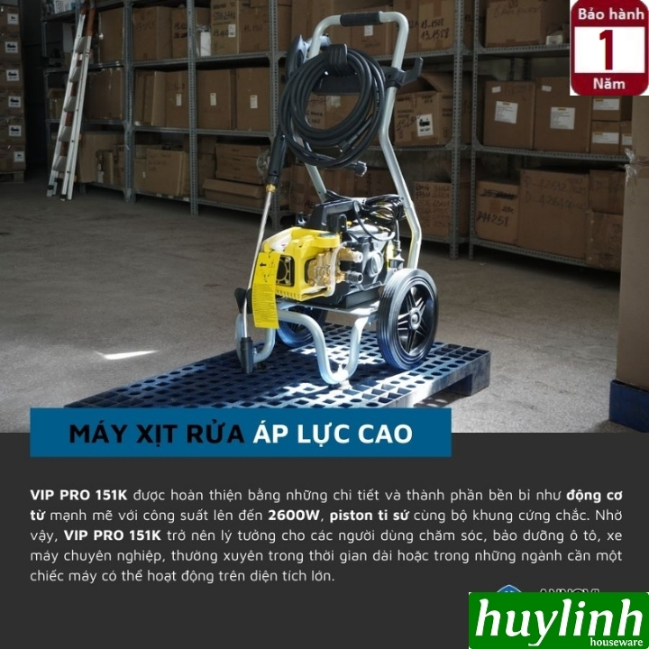 Máy Xịt Rửa Áp Lực Cao Annovi Reverberi VIP PRO 151K 2