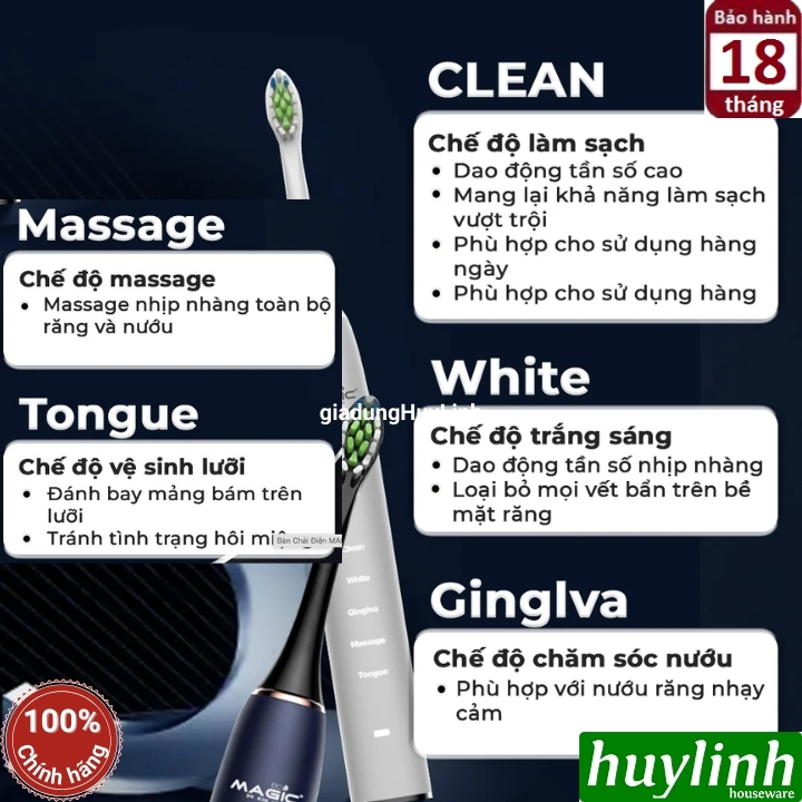 Bàn chải điện Magic ECO Pro-50 4