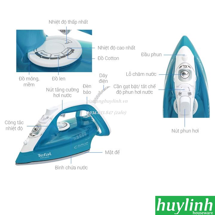 Bàn ủi hơi nước Tefal FV3965E0 - 2400W - made in Pháp 2