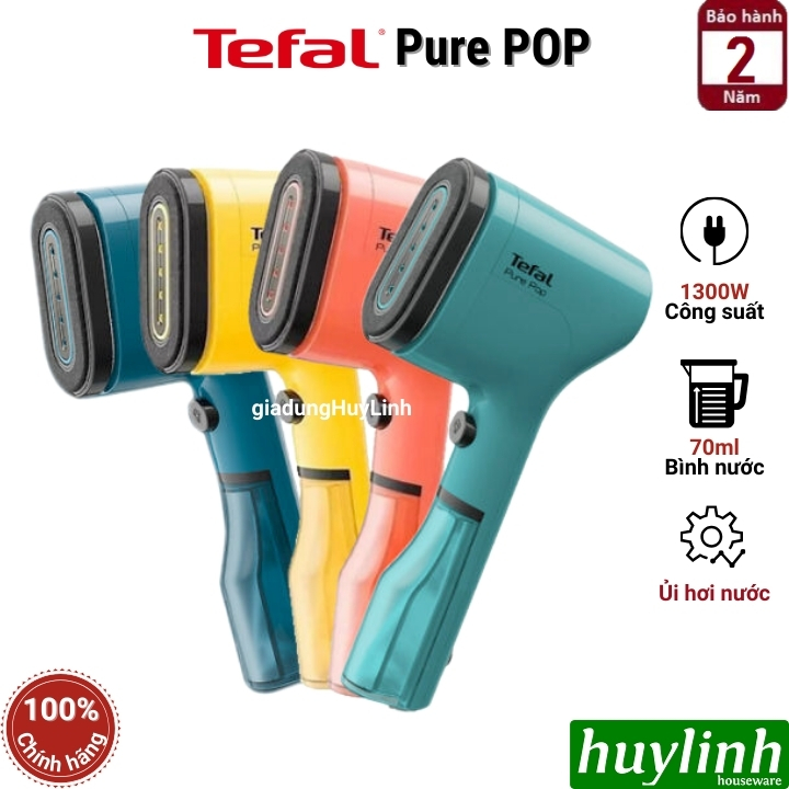 Bàn ủi hơi nước cầm tay Tefal Pure POP (DT2020E1 – DT2024E1 – DT2022E1 – DT2026E1) - 1300W