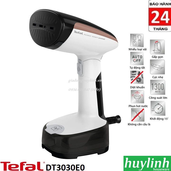 Bàn ủi hơi nước cầm tay Tefal DT3030E0 - 1300W