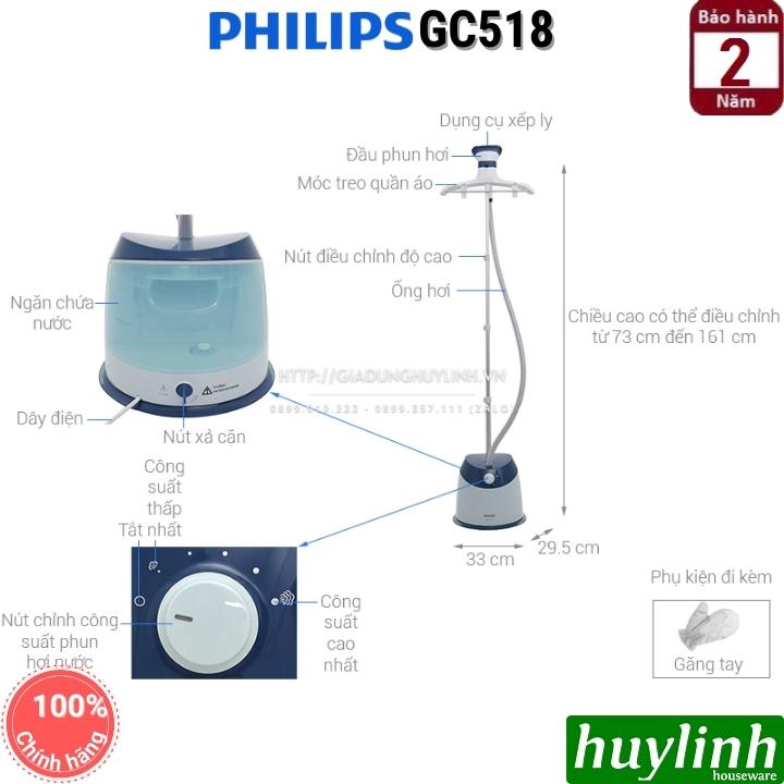 Bàn ủi hơi nước dạng đứng Philips GC518 - Hàng chính hãng 2