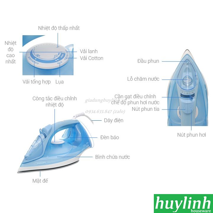 Bàn ủi hơi nước Philips GC2676 2