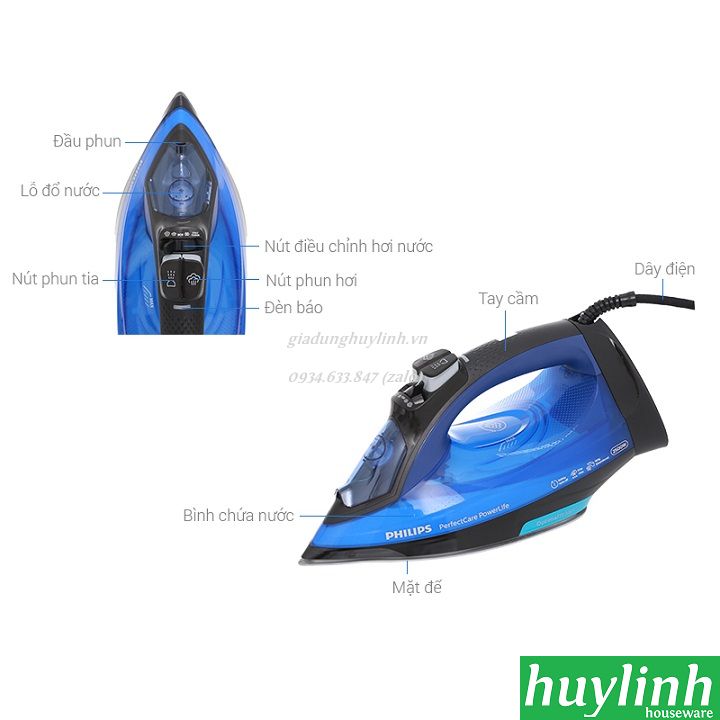 Bàn ủi hơi nước Philips GC3920 - chính hãng 2