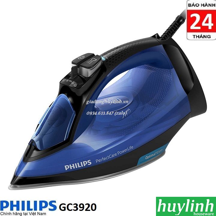 Bàn ủi hơi nước Philips GC3920 - chính hãng