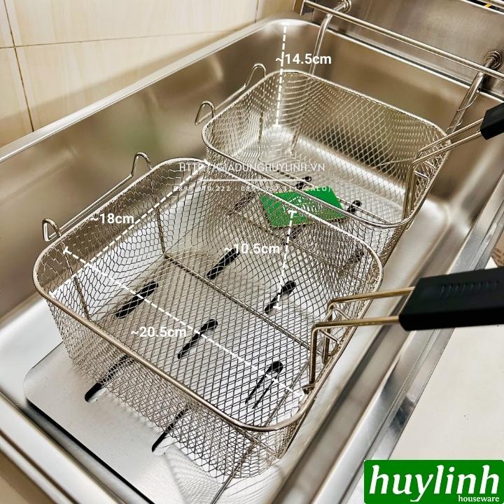 Bếp chiên nhúng đơn ngập dầu Sunny SN01S - Dung tích 12 lít - 2 rổ chiên 3