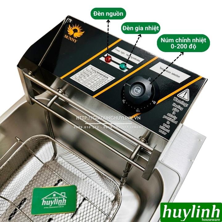 Bếp chiên nhúng đơn ngập dầu Sunny SN01S - Dung tích 12 lít - 2 rổ chiên 5