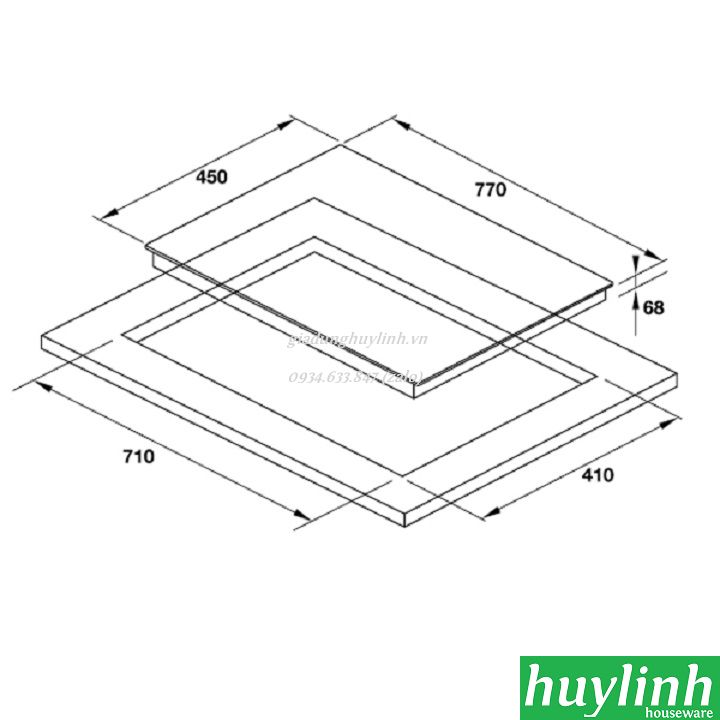 Bếp điện từ Hafele HC-I773D - 536.61.585 - 3 vùng nấu 2