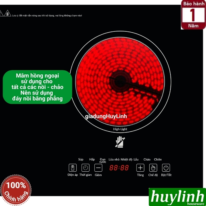 Bếp đôi điện từ - hồng ngoại Perfect PF-BD2889 3