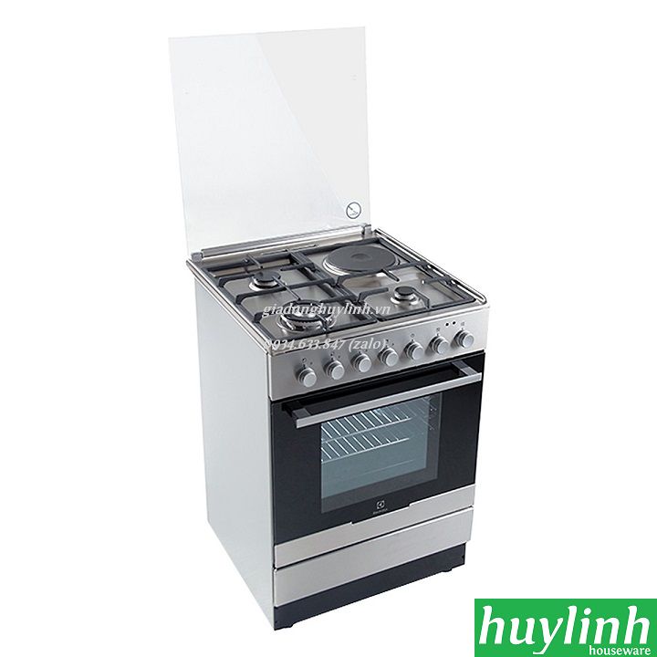 Bếp gas liền lò Electrolux EKM61301OX - 4 bếp - 1 nướng 4