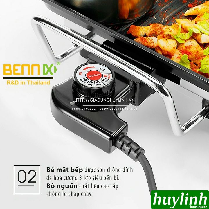 Bếp - vỉ nướng điện Bennix BN-11ELG - 1500W 3