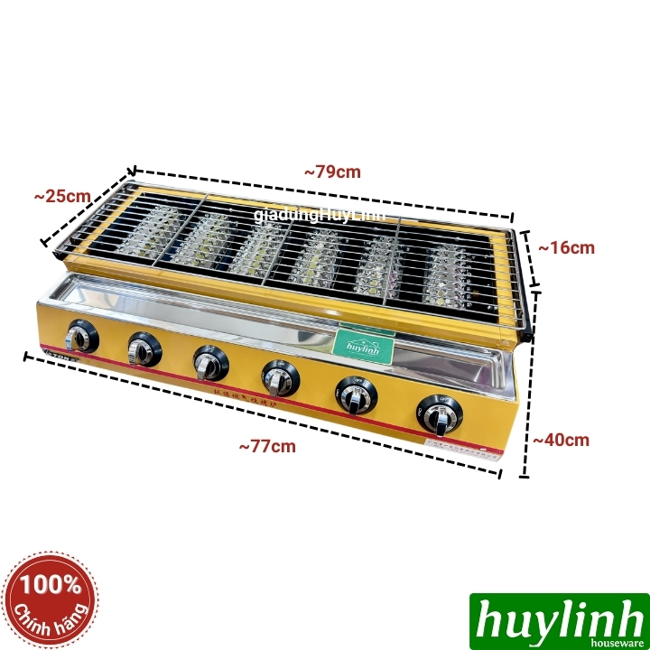 Bếp nướng gas 6 đầu đốt Eton ET-K233 - cỡ nhỏ 2