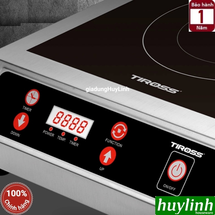 Bếp điện từ đơn công nghiệp Tiross TS8042 - 3500W - Phù hợp cho quán - nhà hàng - khách sạn