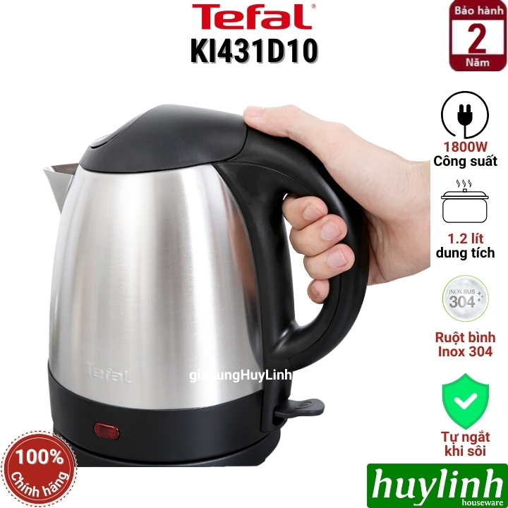 Ấm - Bình đun siêu tốc Tefal KI431D10 - 1.2 lít - 1800W