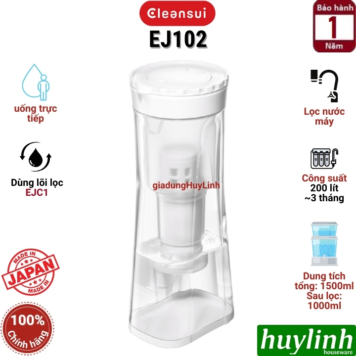 Bình lọc nước cầm tay Cleansui EJ102
