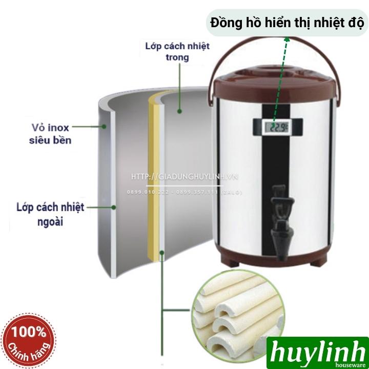 Bình giữ nhiệt ủ trà sữa 8 - 10 lít - có đồng hồ 2