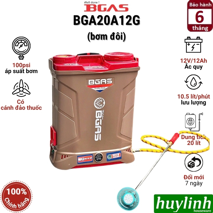 Máy xịt phun thuốc trừ sâu Bgas BGA20A10G và BGA20A12G 2