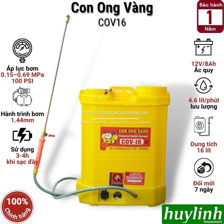 Bình xịt điện phun thuốc trừ sâu Con Ong Vàng COV16 - 16 lít