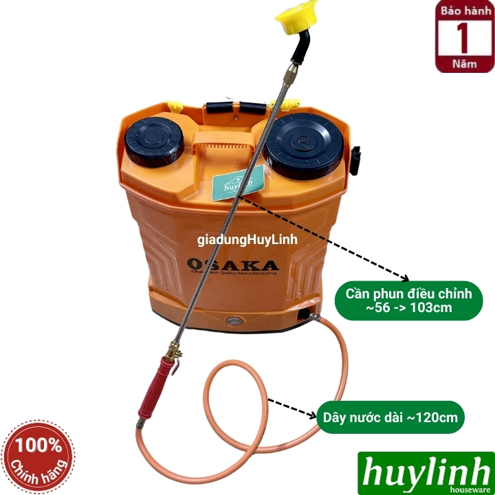 Bình xịt điện phun thuốc trừ sâu Osaka 20 lít [20L-A - bơm đôi]] [20L-B - bơm đơn] 6