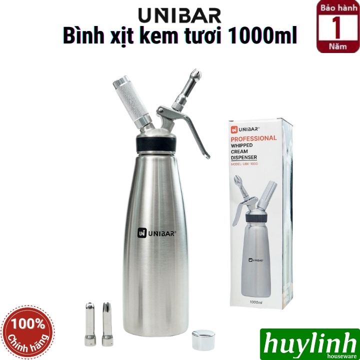 Bình xịt kem tươi Unibar UBK-500 (500ml) - UBK-1000 (1000ml) 2