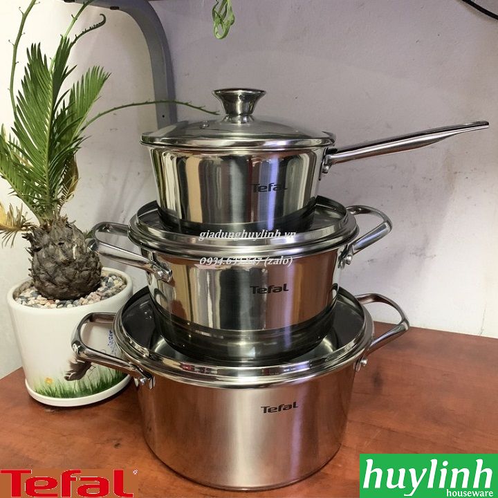 Bộ nồi inox 304 Tefal B907S644 - 3 đáy