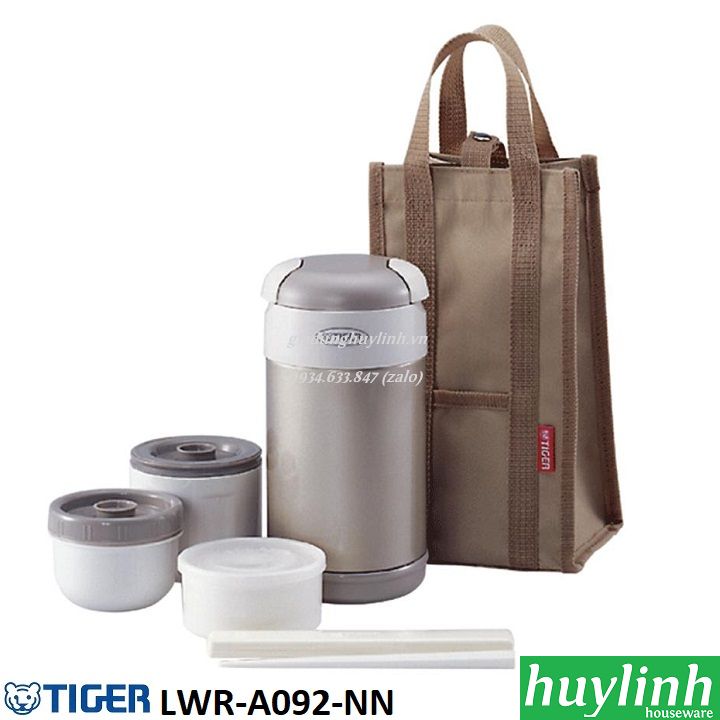 Cà men hộp cơm giữ nhiệt Tiger LWR-A092 - 3 ngăn 2