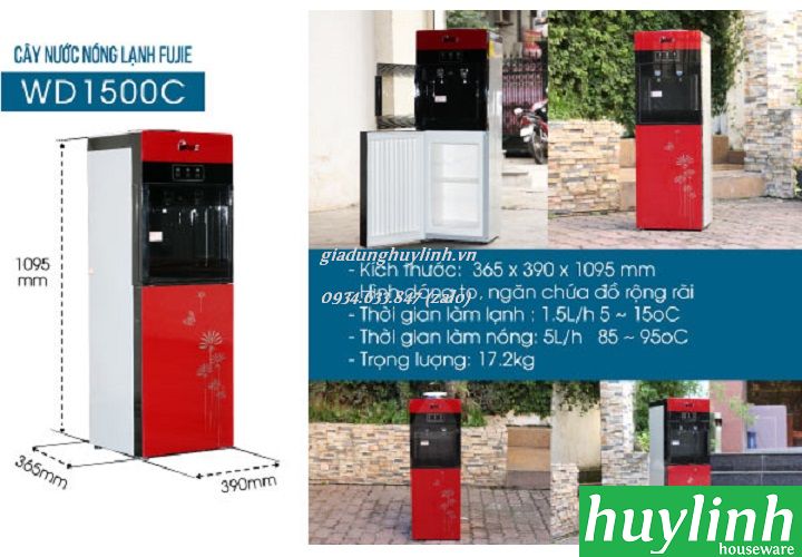 Cây nước nóng lạnh FujiE WD1500C - giadunghuylinh.vn 2
