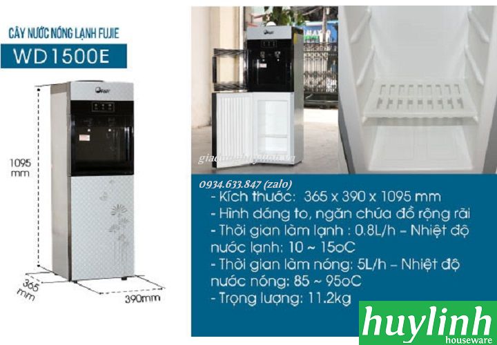 Cây nước nóng lạnh Fujie WD1500E - giadunghuylinh.vn 2
