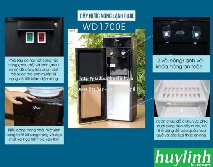 Cây nước nóng lạnh Fujie WD1700E - Có khoá an toàn 3